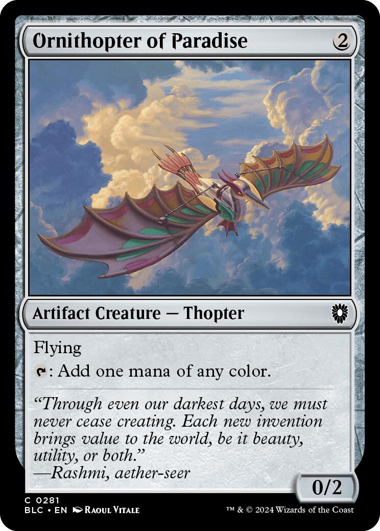 Ornithopter of Paradise [Bloomburrow Commander] | Good Games Morley