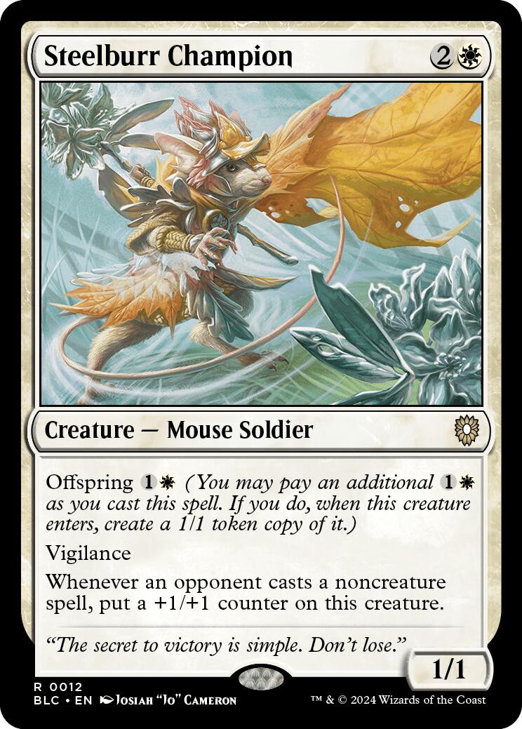 Steelburr Champion [Bloomburrow Commander] | Good Games Morley