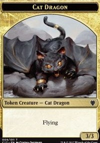 Cat Dragon // Dragon (006) Double-Sided Token [Commander 2017 Tokens] | Good Games Morley