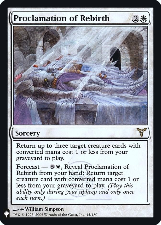 Proclamation of Rebirth DIS-15/5075 (The List Reprints)  - Foil | Good Games Morley