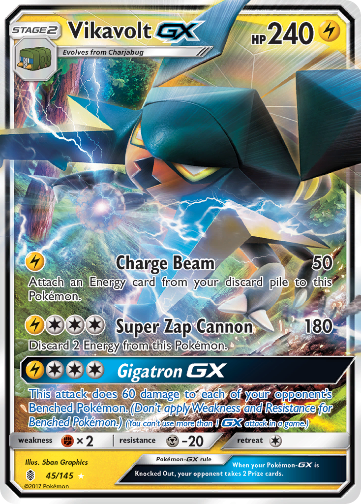 Vikavolt GX (45/145) [Sun & Moon: Guardians Rising] | Good Games Morley