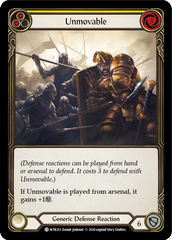 Unmovable (Yellow) [U-WTR213] (Welcome to Rathe Unlimited)  Unlimited Rainbow Foil | Good Games Morley