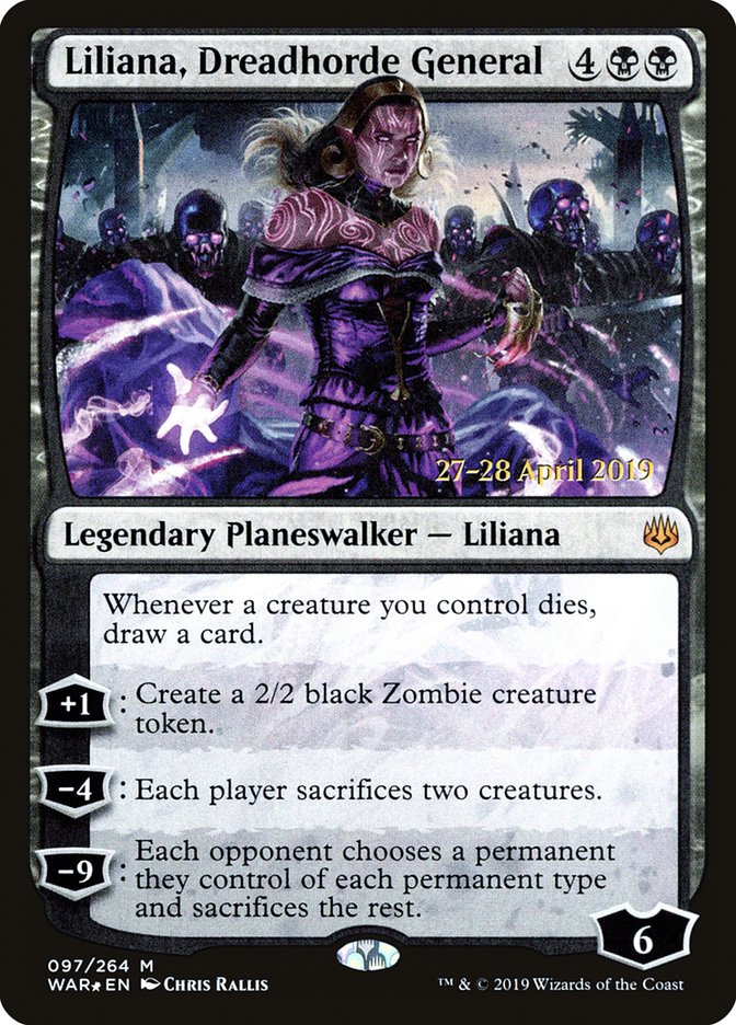 Liliana, Dreadhorde General [War of the Spark Prerelease Promos] | Good Games Morley