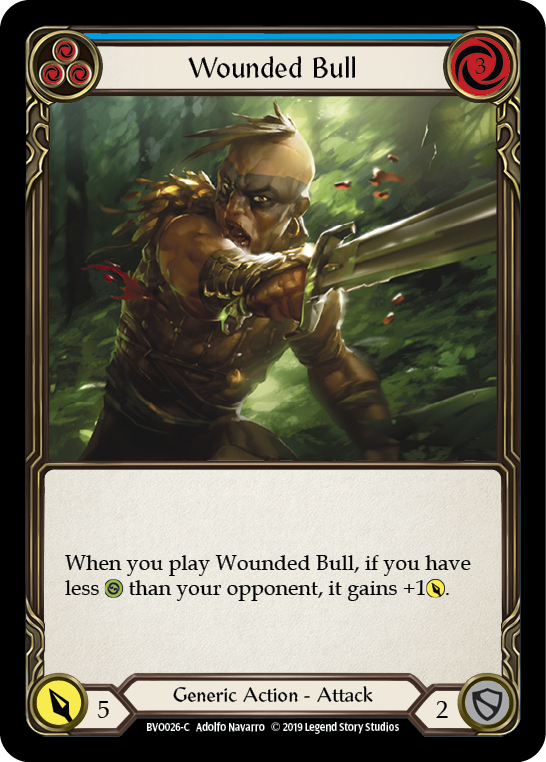 Wounded Bull (Blue) [BVO026-C] (Bravo Hero Deck)  1st Edition Normal | Good Games Morley