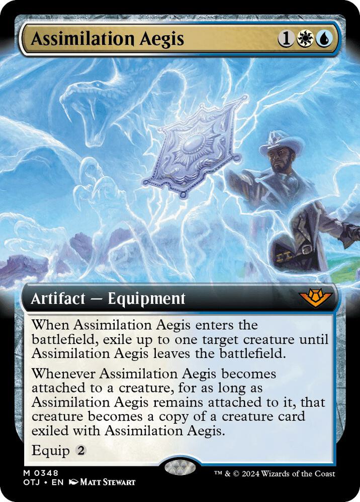 Assimilation Aegis 348/286 (Outlaws of Thunder Junction)  - Extended Art Foil | Good Games Morley