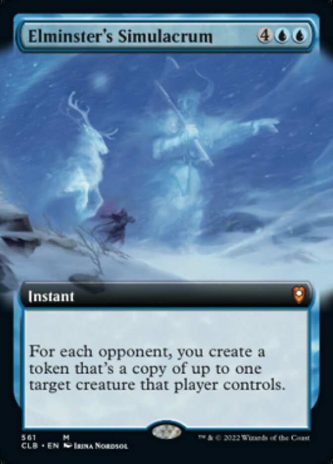 Elminster's Simulacrum (Extended Art) [Commander Legends: Battle for Baldur's Gate] | Good Games Morley
