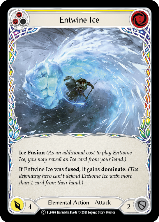 Entwine Ice (Yellow) [U-ELE098] (Tales of Aria Unlimited)  Unlimited Rainbow Foil | Good Games Morley