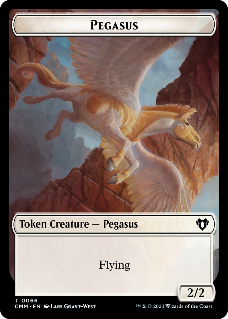 Copy (54) // Pegasus Double-Sided Token [Commander Masters Tokens] | Good Games Morley