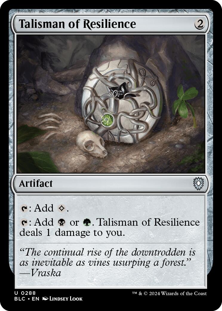 Talisman of Resilience [Bloomburrow Commander] | Good Games Morley