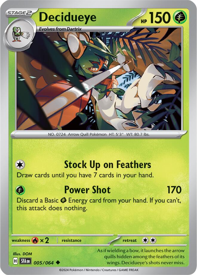 Decidueye (005/064) [Scarlet & Violet: Shrouded Fable] | Good Games Morley