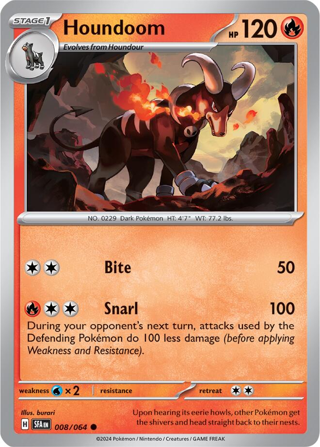 Houndoom (008/064) [Scarlet & Violet: Shrouded Fable] | Good Games Morley