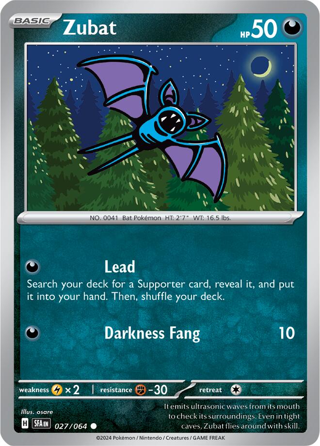 Zubat (027/064) [Scarlet & Violet: Shrouded Fable] | Good Games Morley