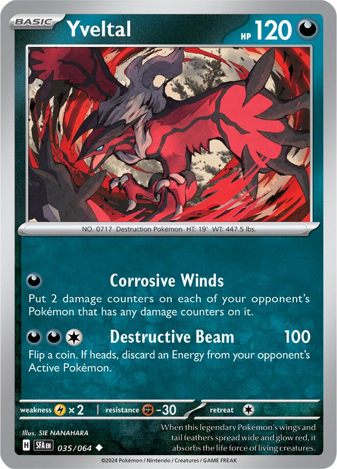 Yveltal (035/064) [Scarlet & Violet: Shrouded Fable] | Good Games Morley