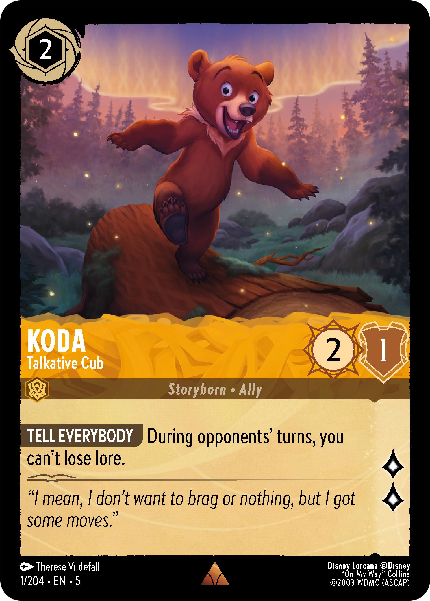 Koda - Talkative Cub (1/204) [Shimmering Skies] | Good Games Morley