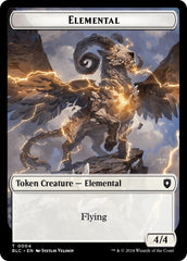 Elemental // Cat Double-Sided Token [Bloomburrow Commander Tokens] | Good Games Morley