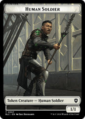 Human Soldier // Wolf (035) Double-Sided Token [Bloomburrow Commander Tokens] | Good Games Morley