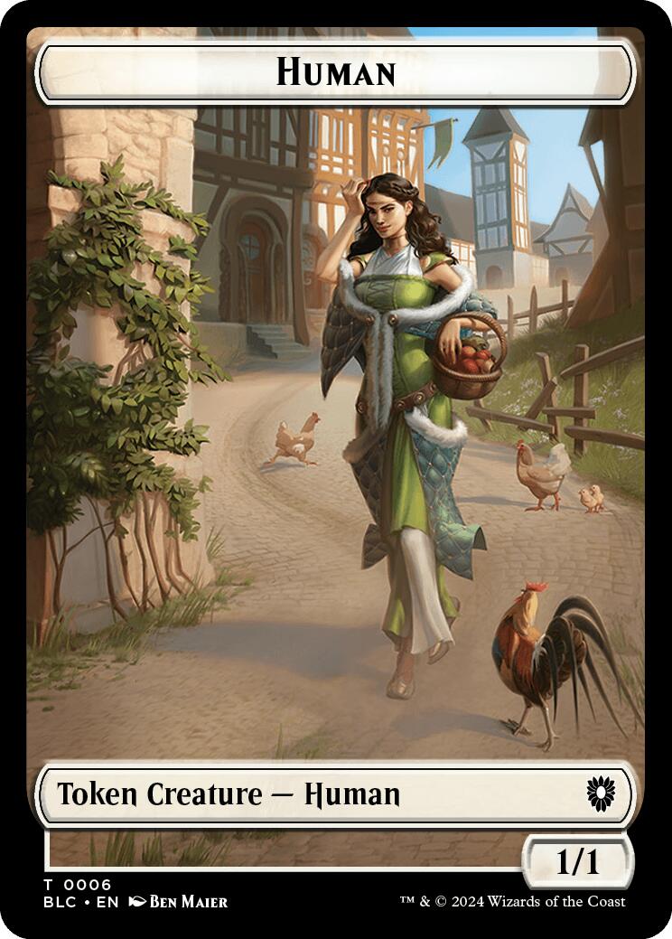Human // Soldier Double-Sided Token [Bloomburrow Commander Tokens] | Good Games Morley