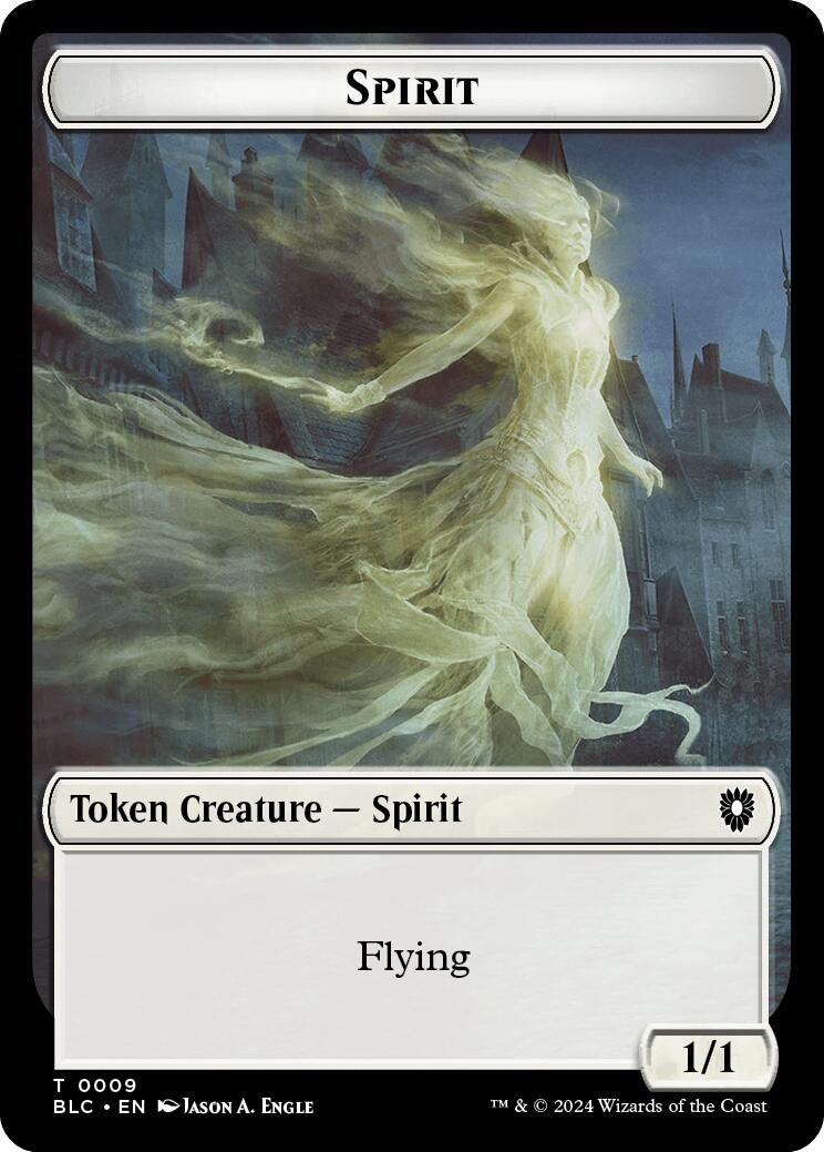Spirit // Faerie Double-Sided Token [Bloomburrow Commander Tokens] | Good Games Morley