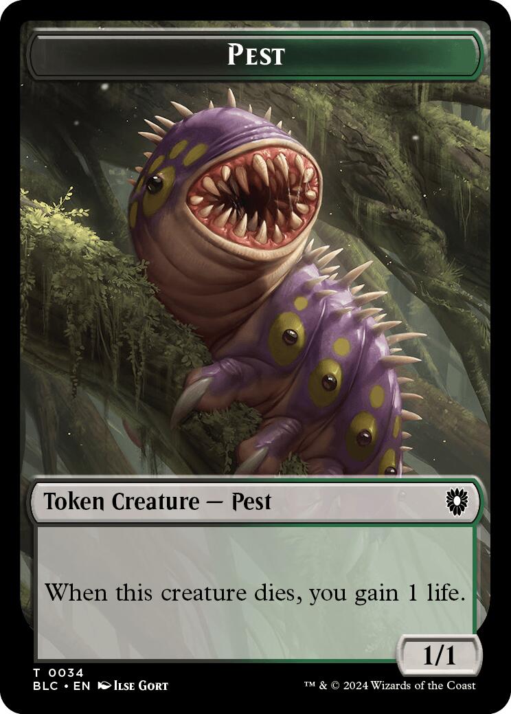 Pest // Shapeshifter Double-Sided Token [Bloomburrow Commander Tokens] | Good Games Morley