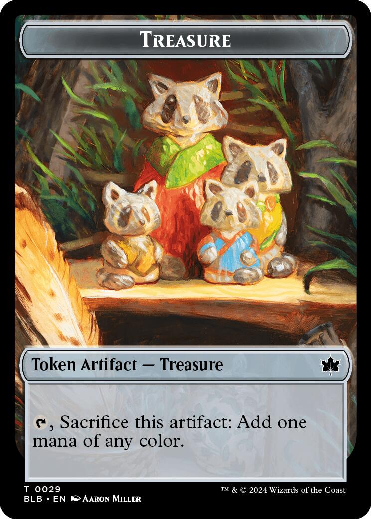 Cat // Treasure Double-Sided Token [Bloomburrow Commander Tokens] | Good Games Morley