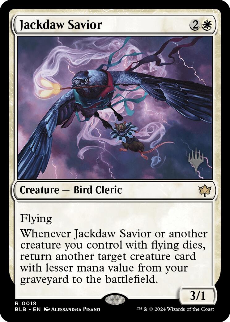 Jackdaw Savior (Promo Pack) [Bloomburrow Promos] | Good Games Morley