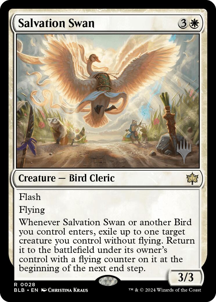 Salvation Swan (Promo Pack) [Bloomburrow Promos] | Good Games Morley