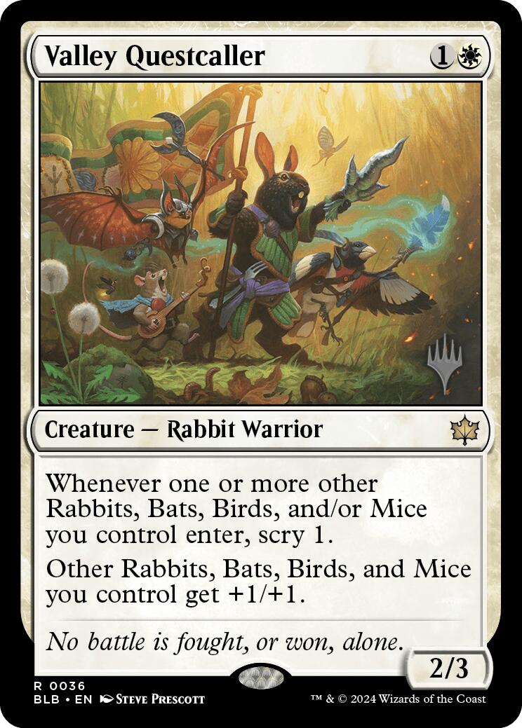 Valley Questcaller (Promo Pack) [Bloomburrow Promos] | Good Games Morley