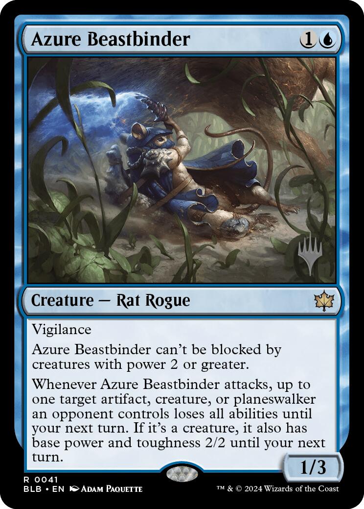 Azure Beastbinder (Promo Pack) [Bloomburrow Promos] | Good Games Morley