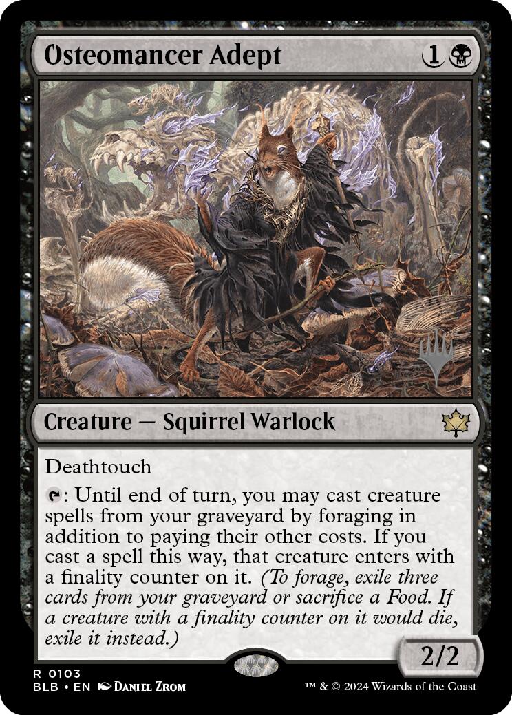 Osteomancer Adept (Promo Pack) [Bloomburrow Promos] | Good Games Morley