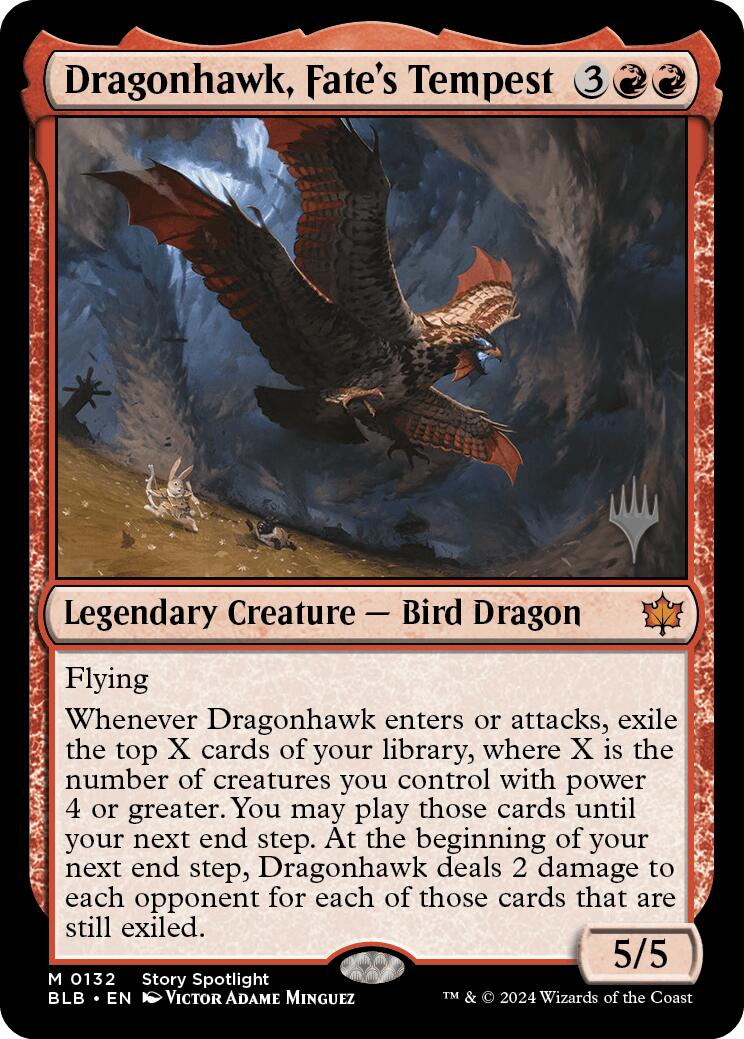 Dragonhawk, Fate's Tempest (Promo Pack) [Bloomburrow Promos] | Good Games Morley