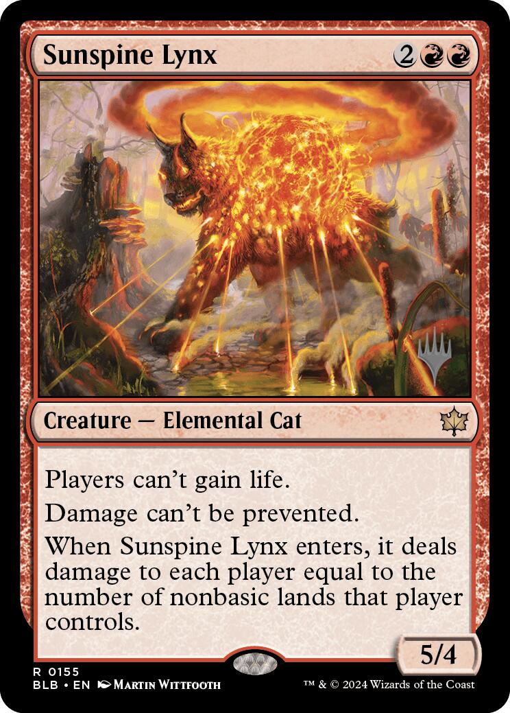 Sunspine Lynx (Promo Pack) [Bloomburrow Promos] | Good Games Morley