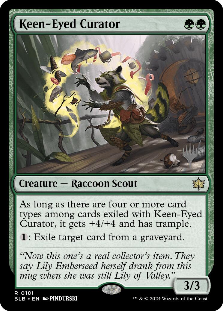 Keen-Eyed Curator (Promo Pack) [Bloomburrow Promos] | Good Games Morley