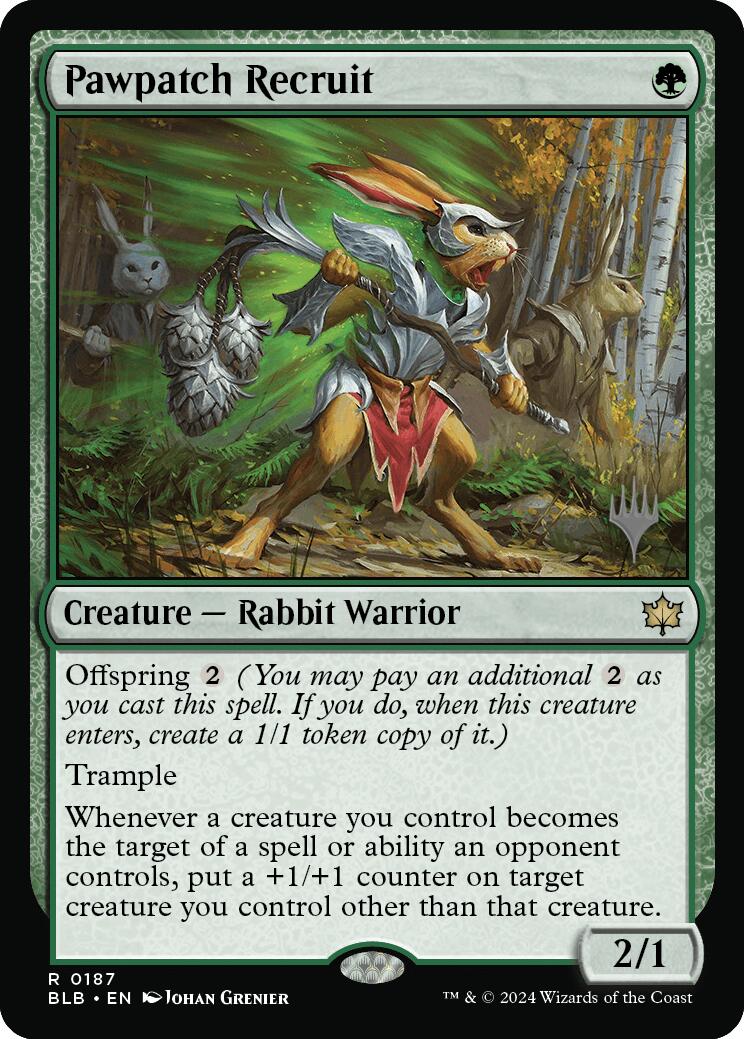 Pawpatch Recruit (Promo Pack) [Bloomburrow Promos] | Good Games Morley