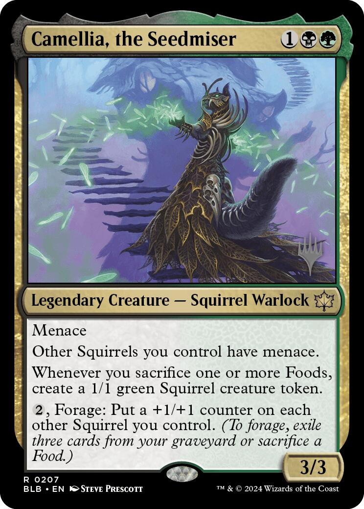 Camellia, the Seedmiser (Promo Pack) [Bloomburrow Promos] | Good Games Morley