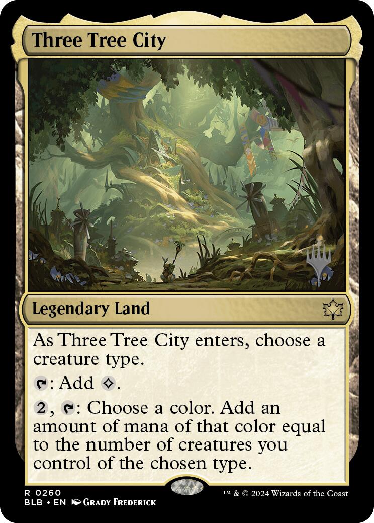 Three Tree City (Promo Pack) [Bloomburrow Promos] | Good Games Morley