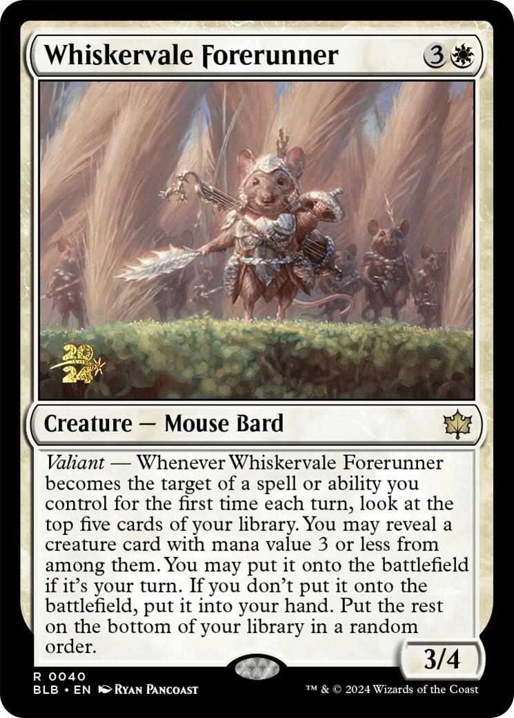 Whiskervale Forerunner [Bloomburrow Prerelease Promos] | Good Games Morley