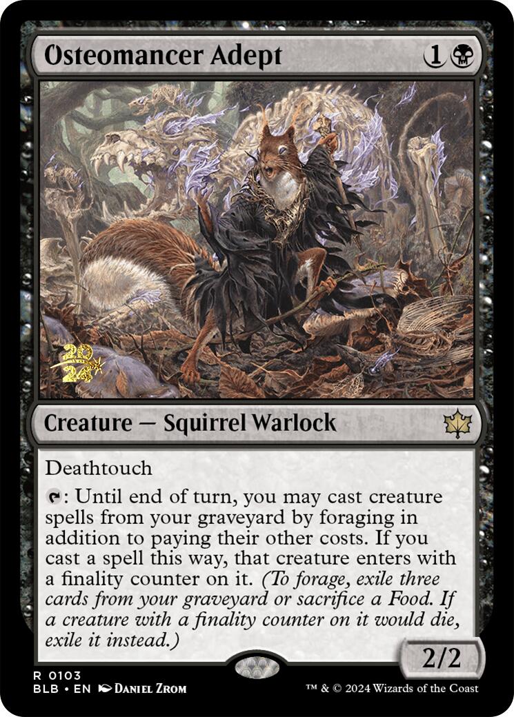 Osteomancer Adept [Bloomburrow Prerelease Promos] | Good Games Morley