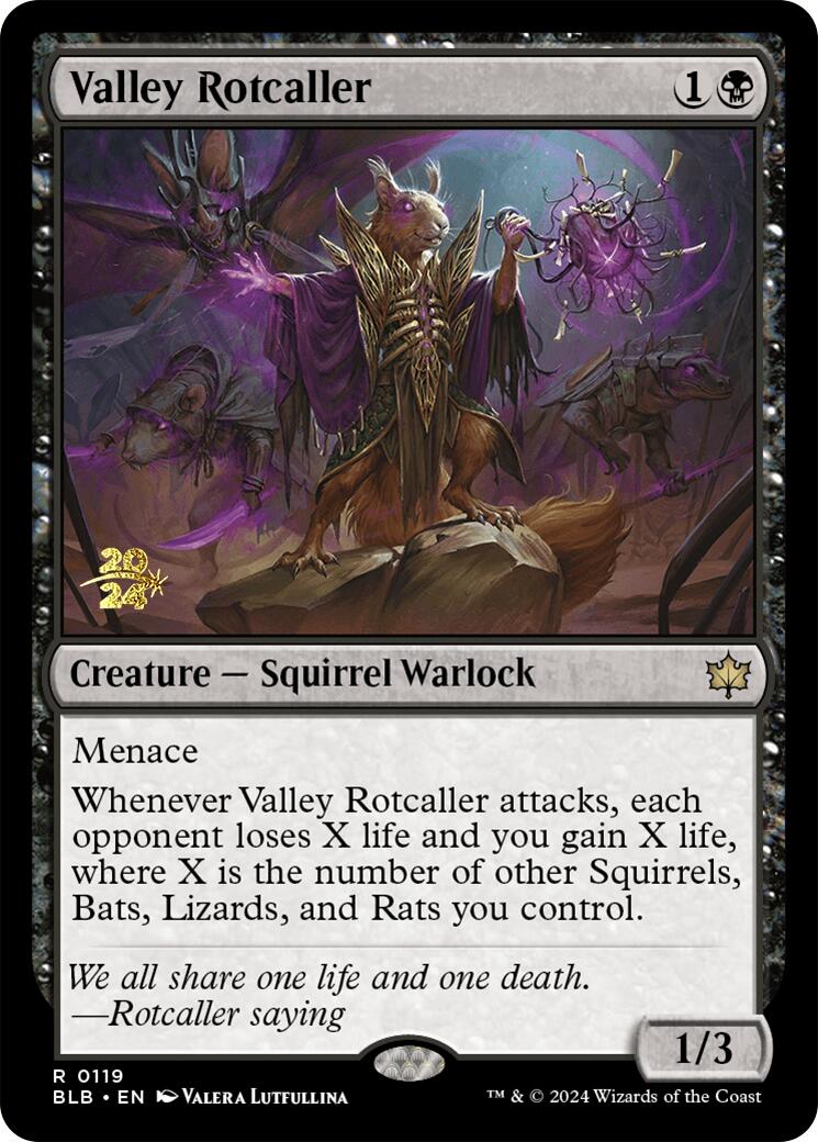 Valley Rotcaller [Bloomburrow Prerelease Promos] | Good Games Morley