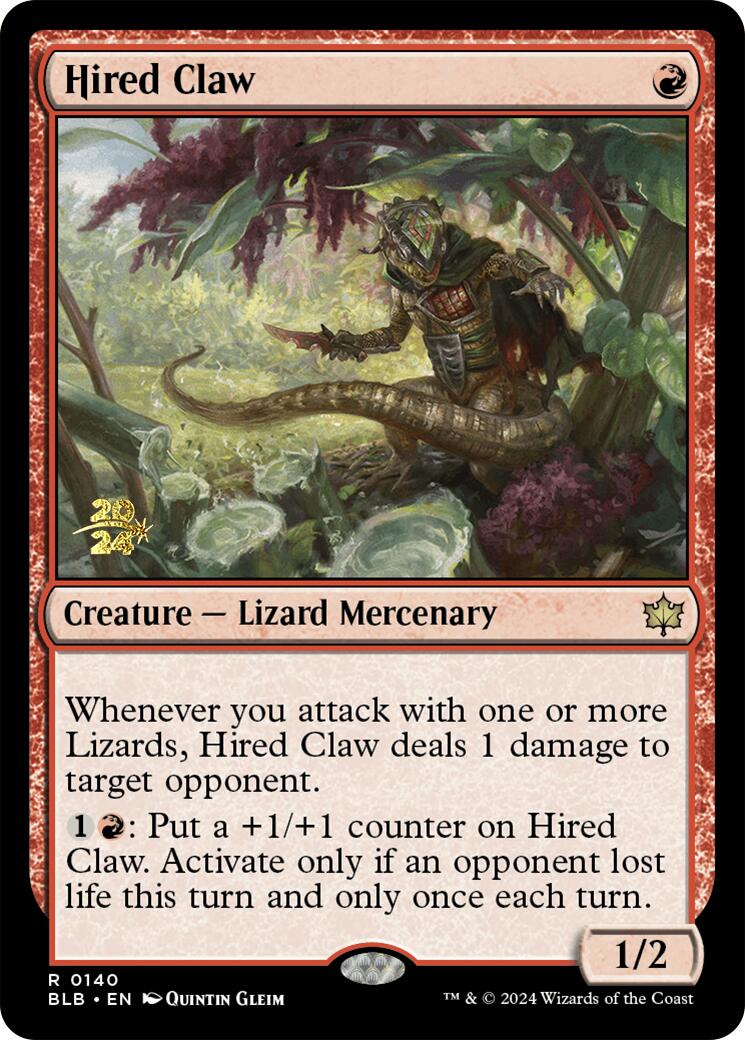 Hired Claw [Bloomburrow Prerelease Promos] | Good Games Morley
