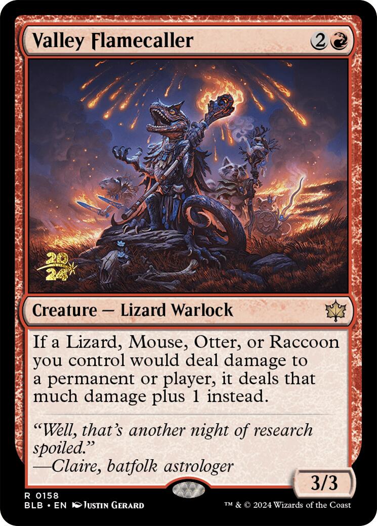 Valley Flamecaller [Bloomburrow Prerelease Promos] | Good Games Morley