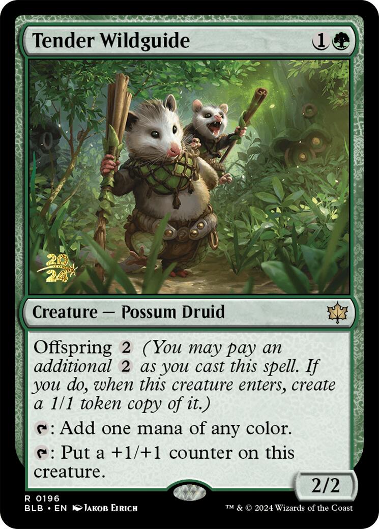 Tender Wildguide [Bloomburrow Prerelease Promos] | Good Games Morley