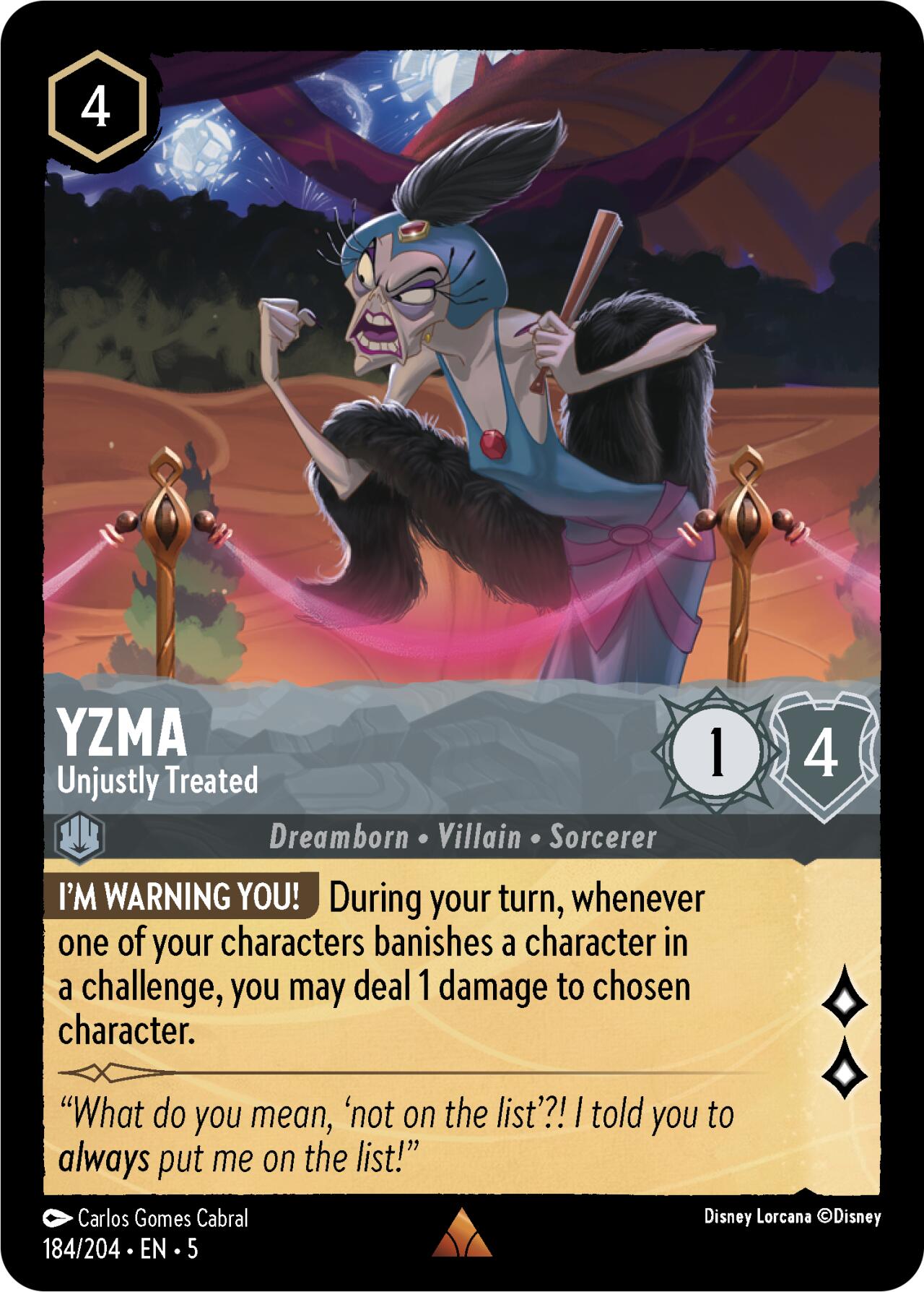 Yzma - Unjustly Treated (184/204) [Shimmering Skies] | Good Games Morley