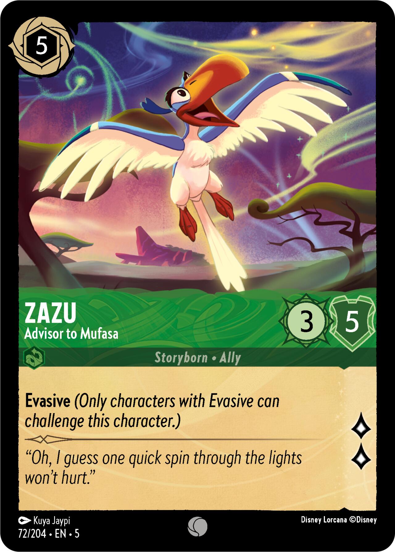 Zazu - Advisor to Mufasa (72/204) [Shimmering Skies] | Good Games Morley