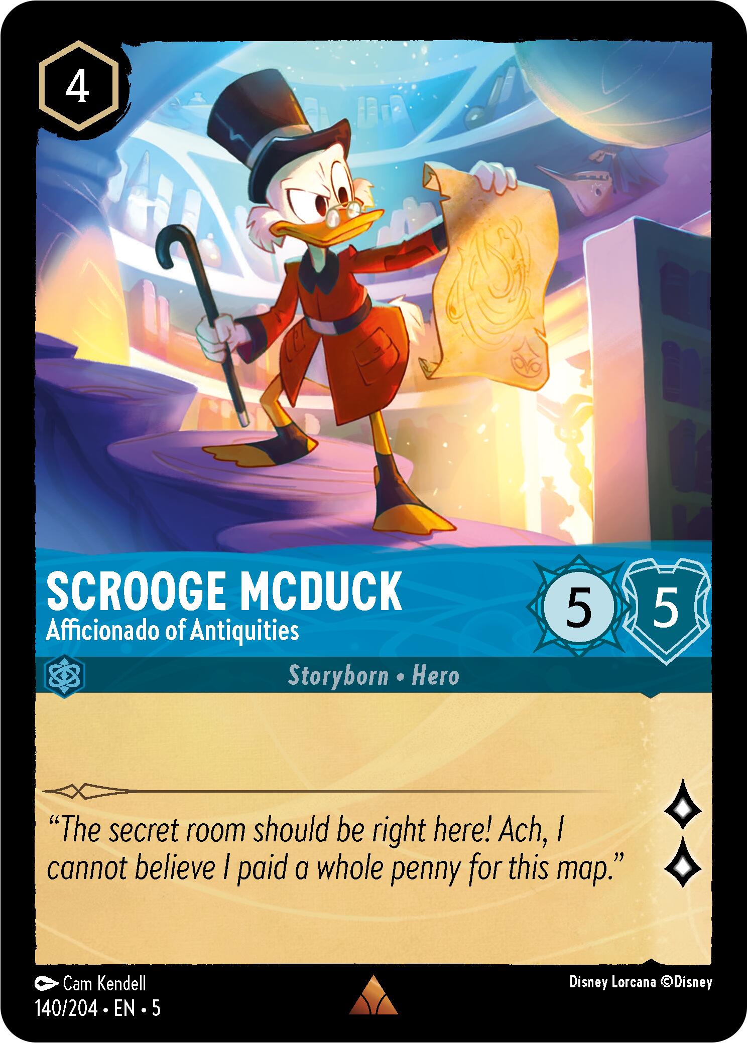 Scrooge McDuck - Afficionado of Antiquities (140/204) [Shimmering Skies] | Good Games Morley