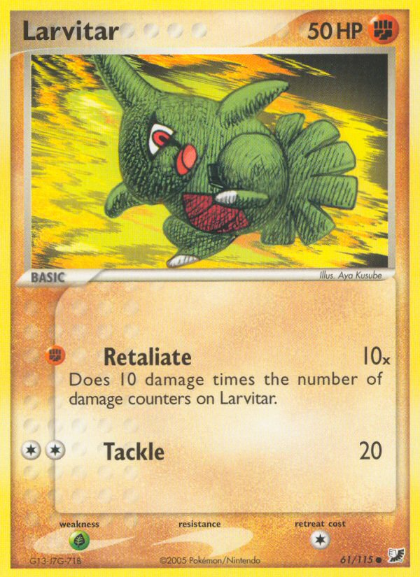 Larvitar (61/115) [EX: Unseen Forces] | Good Games Morley