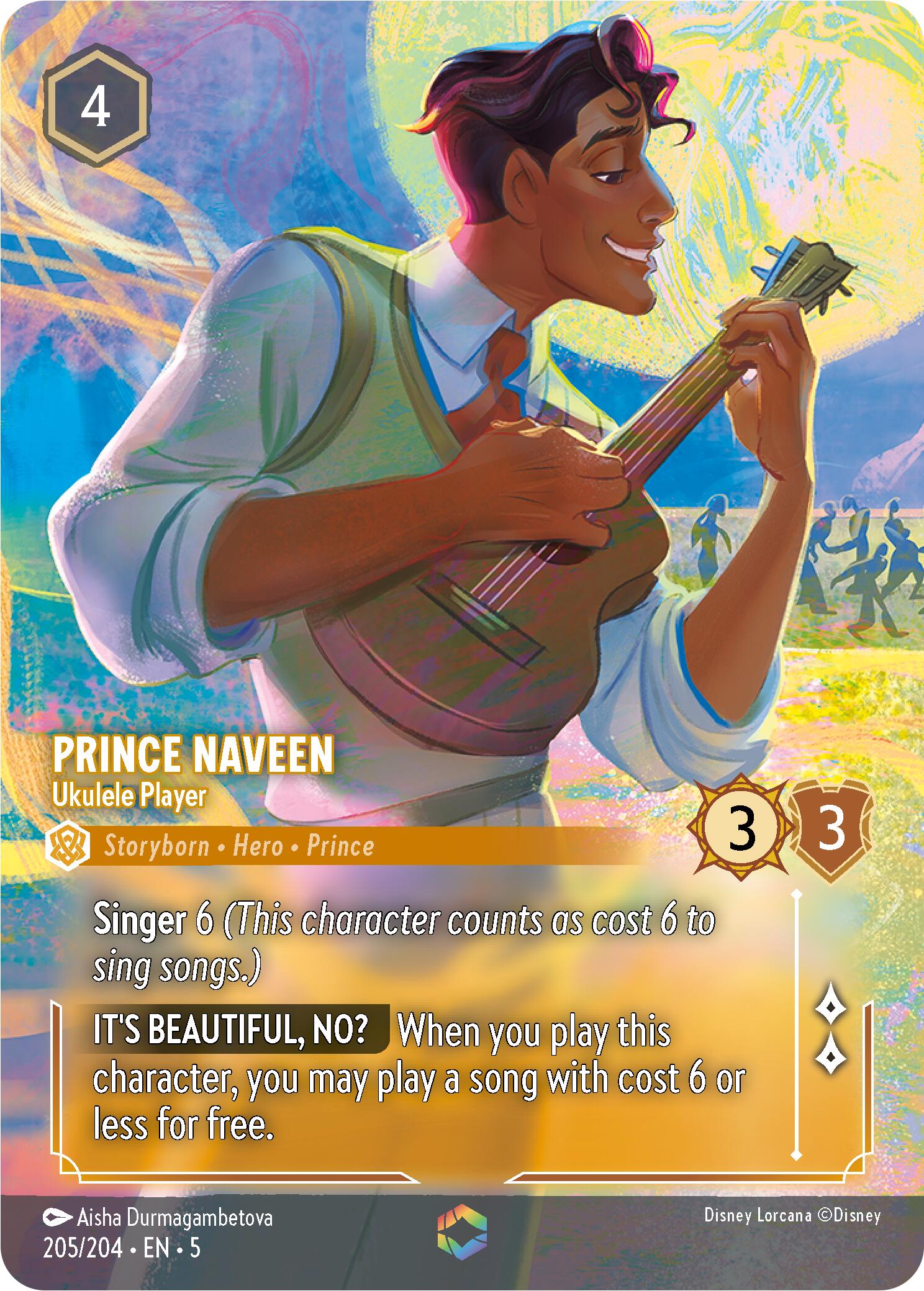 Prince Naveen - Ukulele Player (Enchanted) (205/204) [Shimmering Skies] | Good Games Morley