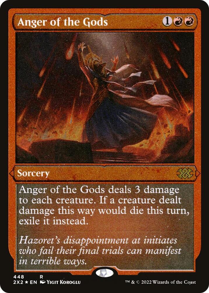 Anger of the Gods Foil Etched 448 (Double Masters 2022)  - Foil | Good Games Morley