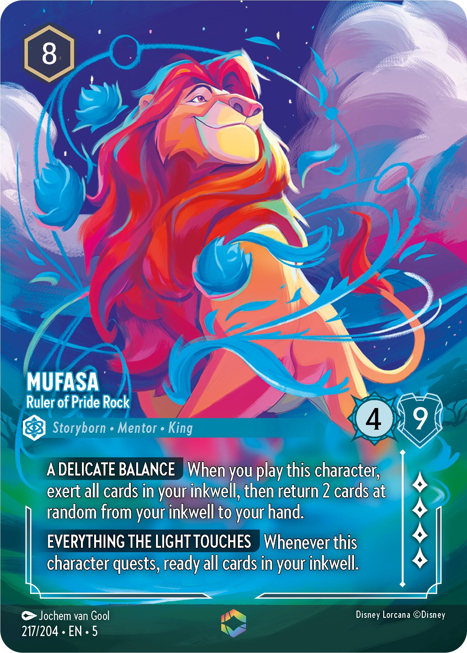 Mufasa - Ruler of Pride Rock (Enchanted) (217/204) [Shimmering Skies] | Good Games Morley