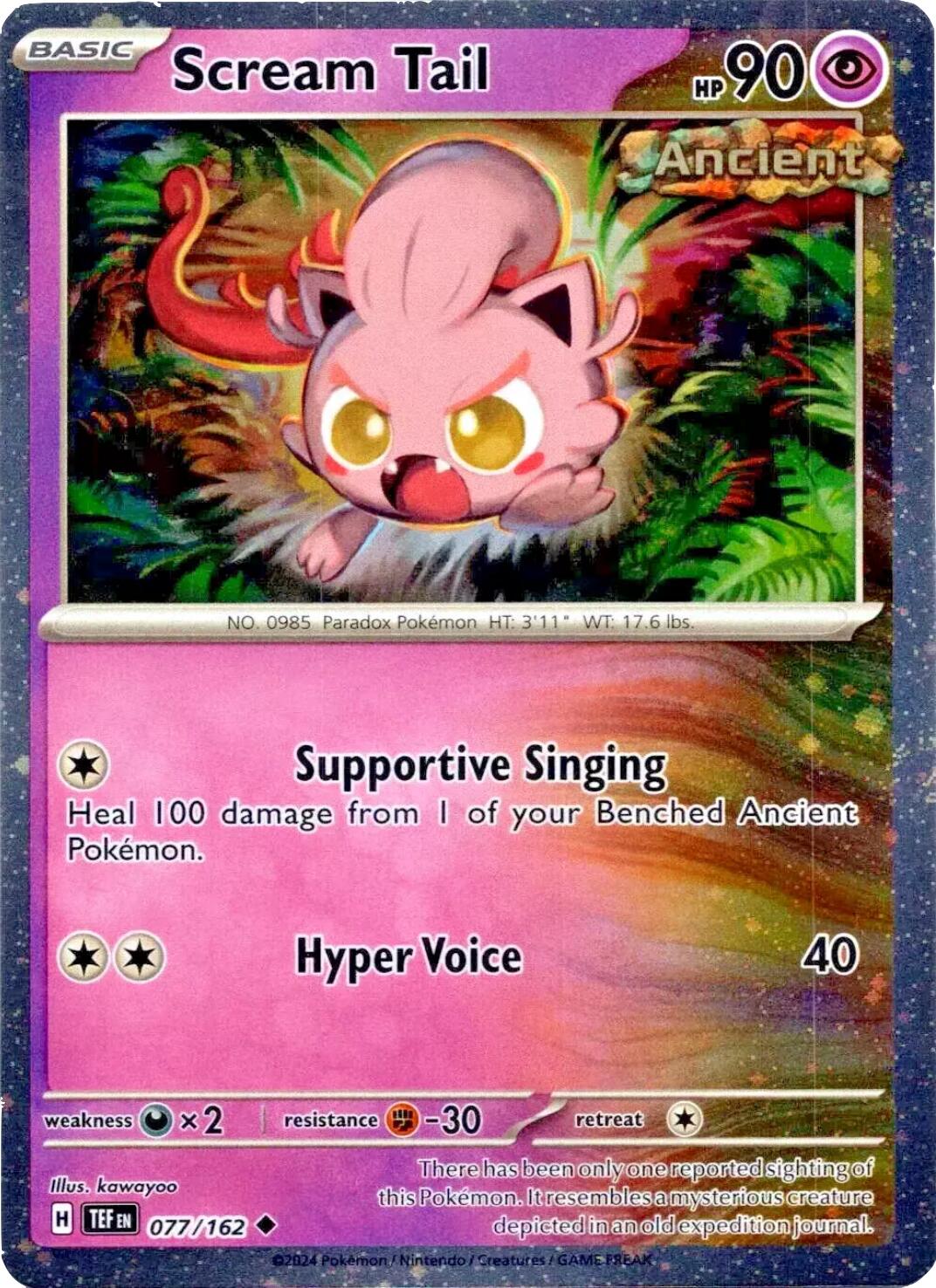 Scream Tail (077/162) (Cosmos Holo) [Miscellaneous Cards] | Good Games Morley