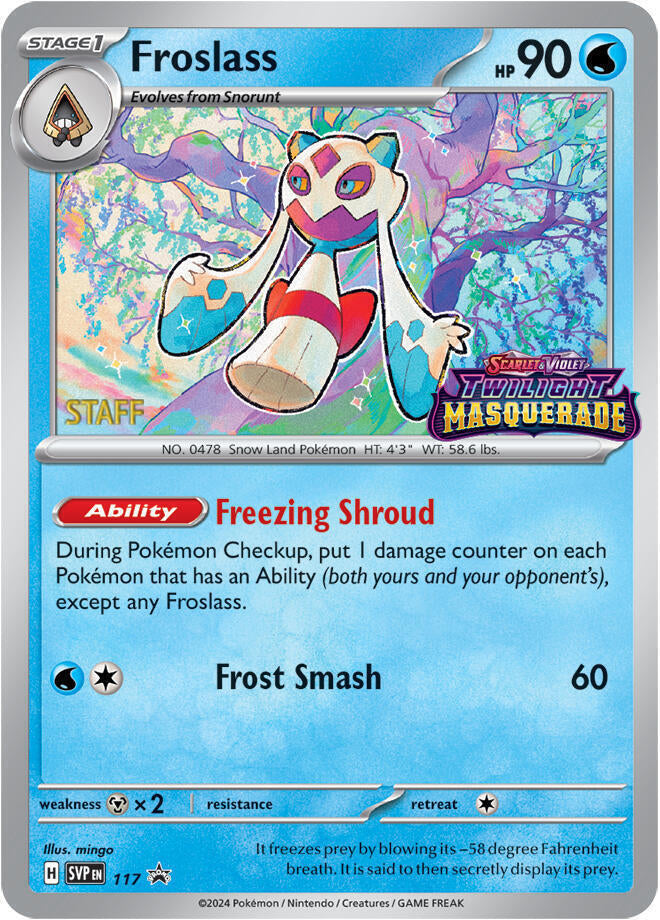 Froslass (117) (Staff) [Scarlet & Violet: Black Star Promos] | Good Games Morley